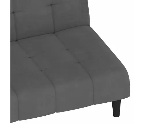 Dvivietė Sofa-Lova, Tamsiai Pilkos Spalvos, Aksomas