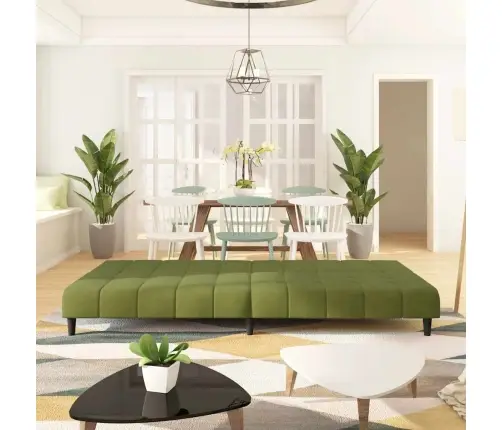 2-Vietīga Dīvāngulta, Gaiši Zaļš Samts Vidaxl
