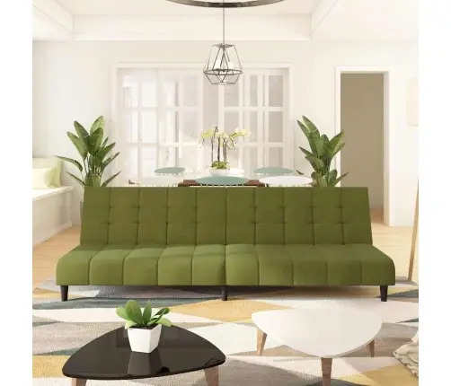 2-Vietīga Dīvāngulta, Gaiši Zaļš Samts Vidaxl