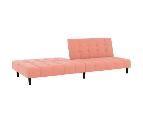 2-Vietīga Dīvāngulta, Rozā Samts Vidaxl
