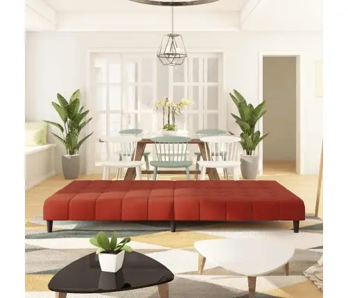 2-Vietīga Dīvāngulta, Vīnsarkans Samts Vidaxl