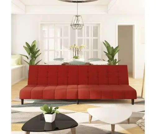 2-Vietīga Dīvāngulta, Vīnsarkans Samts Vidaxl