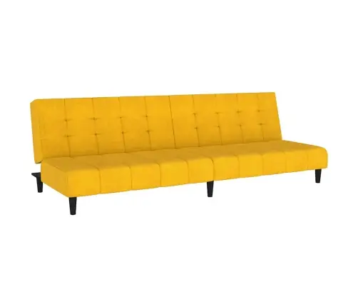2-Vietīga Dīvāngulta, Dzeltens Samts Vidaxl