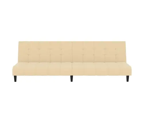 2-Vietīga Dīvāngulta, Krēmkrāsas Samts Vidaxl