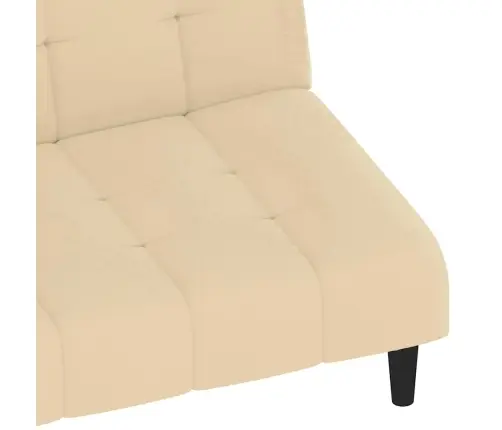 2-Vietīga Dīvāngulta, Krēmkrāsas Samts Vidaxl