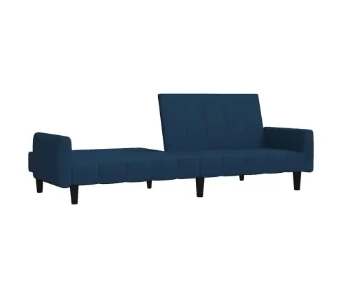 Dvivietė Sofa-Lova, Mėlynos Spalvos, Aksomas