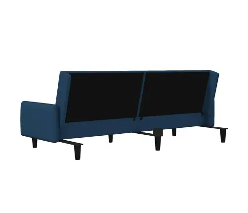 Dvivietė Sofa-Lova, Mėlynos Spalvos, Aksomas