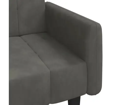Dvivietė Sofa-Lova, Tamsiai Pilkos Spalvos, Aksomas