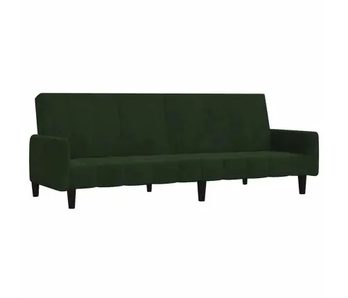 Dvivietė Sofa-Lova, Tamsiai Žalios Spalvos, Aksomas