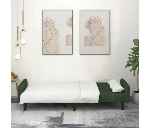 Dvivietė Sofa-Lova, Tamsiai Žalios Spalvos, Aksomas