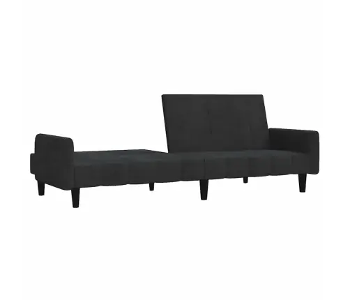 2-Vietīga Dīvāngulta, Melns Samts Vidaxl 2-Vietīga Dīvāngulta, Melns Samts Vidaxl