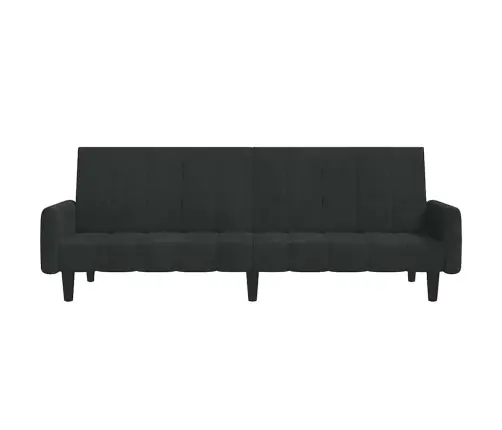 2-Vietīga Dīvāngulta, Melns Samts Vidaxl 2-Vietīga Dīvāngulta, Melns Samts Vidaxl