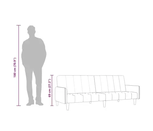 2-Vietīga Dīvāngulta, Dzeltens Samts Vidaxl