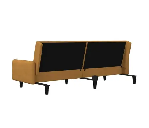 2-Vietīga Dīvāngulta, Brūns Samts Vidaxl