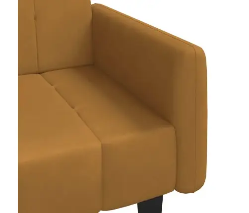 2-Vietīga Dīvāngulta, Brūns Samts Vidaxl