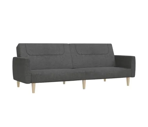 2-Vietīga Dīvāngulta, Tumši Pelēks Audums Vidaxl