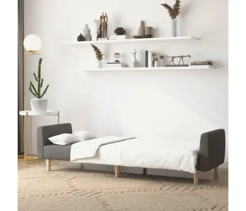 2-Vietīga Dīvāngulta, Tumši Pelēks Audums Vidaxl