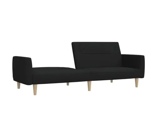 Dvivietė Sofa-Lova, Juodos Spalvos, Audinys