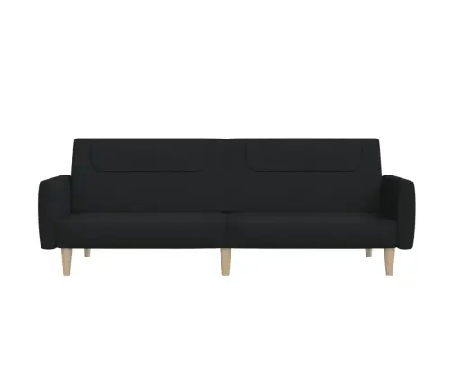 Dvivietė Sofa-Lova, Juodos Spalvos, Audinys