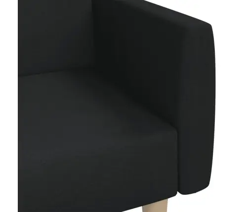 Dvivietė Sofa-Lova, Juodos Spalvos, Audinys