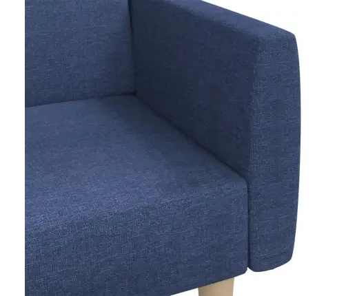 2-Vietīga Dīvāngulta, Zils Audums Vidaxl