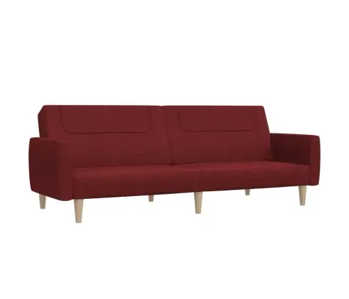 2-Vietīga Dīvāngulta, Vīnsarkans Audums Vidaxl
