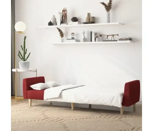 2-Vietīga Dīvāngulta, Vīnsarkans Audums Vidaxl