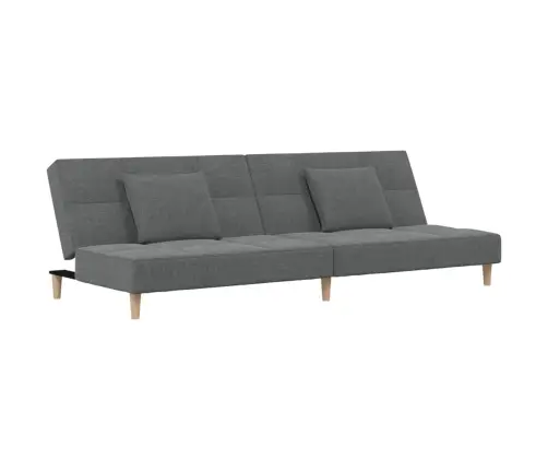 Dvivietė Sofa-Lova Su Dvejomis Pagalvėmis, Pilka, Audinys