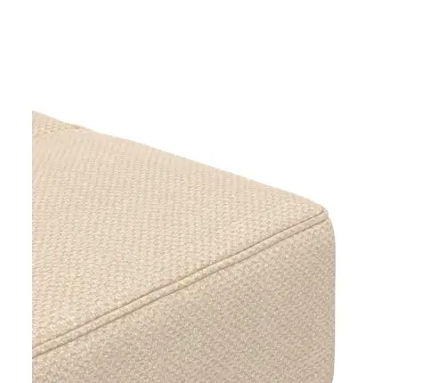 2-Vietīga Dīvāngulta Ar Diviem Spilveniem, Krēmkrāsas Audums Vidaxl