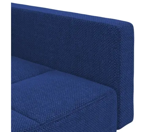 2-Vietīga Dīvāngulta Ar Diviem Spilveniem, Zils Audums Vidaxl