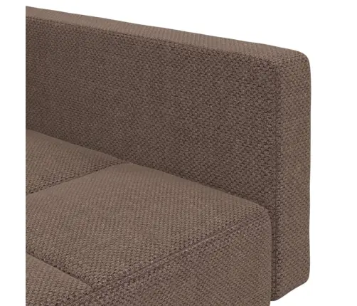 2-Vietīga Dīvāngulta Ar Diviem Spilveniem, Pelēkbrūns Audums Vidaxl