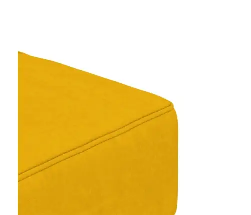 Dvivietė Sofa-Lova Su Dvejomis Pagalvėmis, Geltona, Aksomas