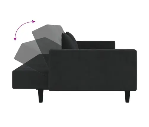 2-Kohaline Diivanvoodi Patjadega, Must, Samet