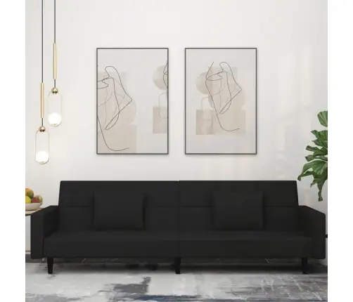 2-Kohaline Diivanvoodi Patjadega, Must, Samet