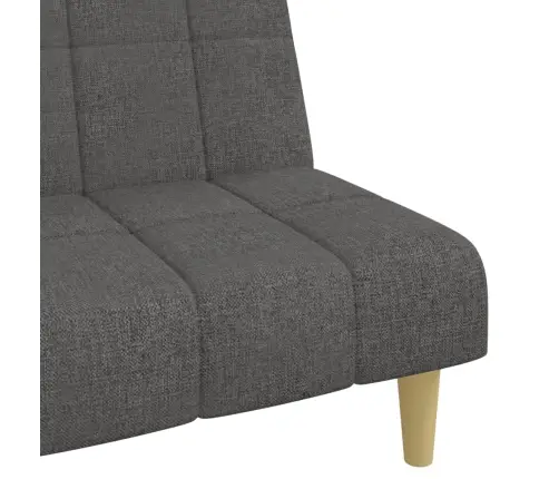 2-Vietīga Dīvāngulta, Tumši Pelēks Audums Vidaxl