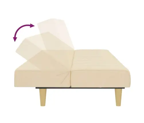 Dvivietė Sofa-Lova, Kreminės Spalvos, Audinys