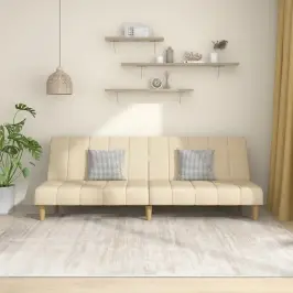Dvivietė Sofa-Lova, Kreminės Spalvos, Audinys