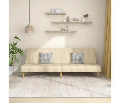 Dvivietė Sofa-Lova, Kreminės Spalvos, Audinys