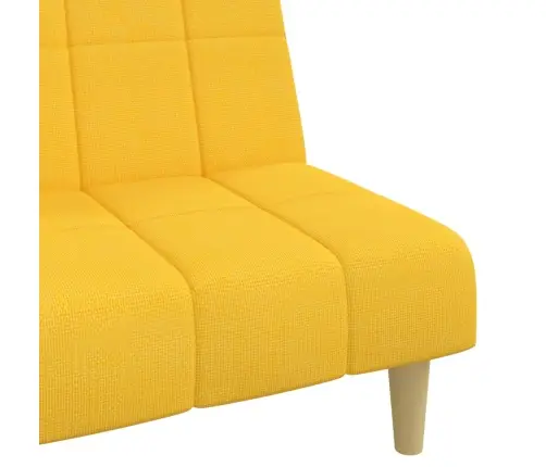 2-Vietīga Dīvāngulta, Dzeltens Audums Vidaxl