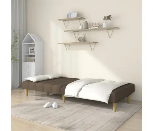 2-Vietīga Dīvāngulta, Pelēkbrūns Audums Vidaxl