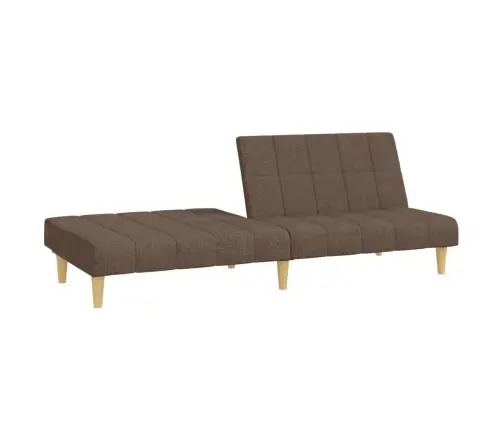 2-Vietīga Dīvāngulta, Pelēkbrūns Audums Vidaxl