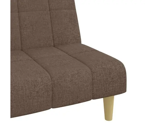 2-Vietīga Dīvāngulta, Pelēkbrūns Audums Vidaxl