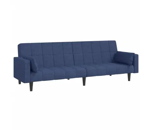 Dvivietė Sofa-Lova Su Dvejomis Pagalvėmis, Mėlyna, Audinys