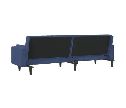 Dvivietė Sofa-Lova Su Dvejomis Pagalvėmis, Mėlyna, Audinys