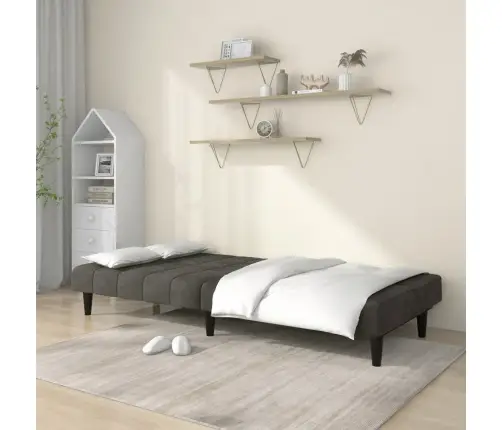 Dvivietė Sofa-Lova, Tamsiai Pilkos Spalvos, Aksomas