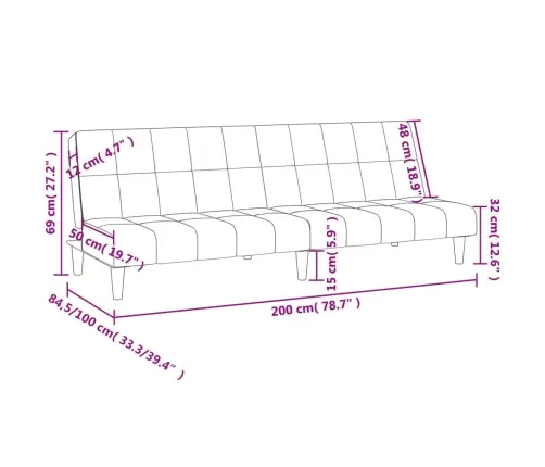 Dvivietė Sofa-Lova, Tamsiai Pilkos Spalvos, Aksomas