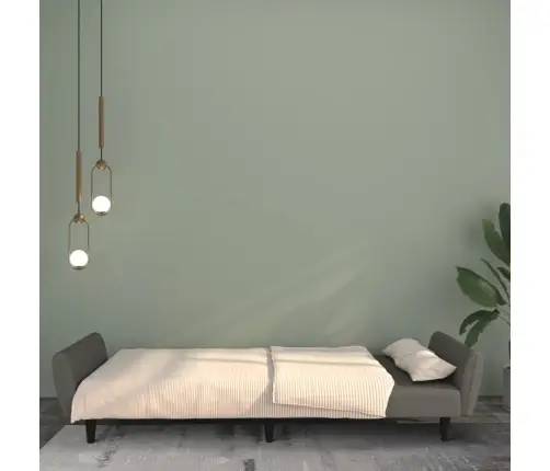 Dvivietė Sofa-Lova, Tamsiai Pilkos Spalvos, Aksomas