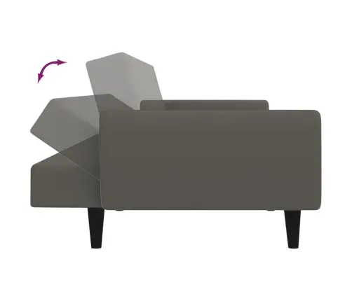 Dvivietė Sofa-Lova, Tamsiai Pilkos Spalvos, Aksomas