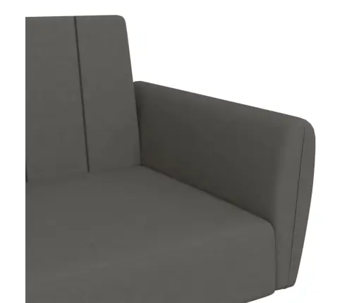 Dvivietė Sofa-Lova, Tamsiai Pilkos Spalvos, Aksomas