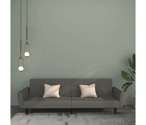 Dvivietė Sofa-Lova, Tamsiai Pilkos Spalvos, Aksomas
